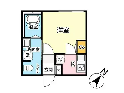 AKRYSTAL(1K/3階)の間取り写真