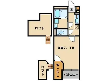 レオネクストコラッジョ53411(1K/3階)の間取り写真