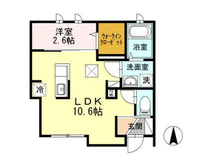 DOLCEVITA(1LDK/1階)の間取り写真