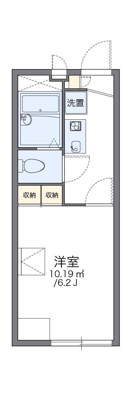 レオパレスウエストサイド(1K/1階)の間取り写真