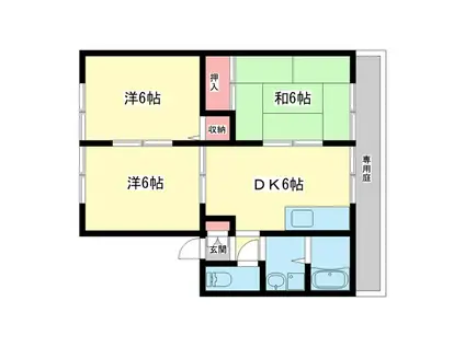 カサベルデ(3DK/2階)の間取り写真