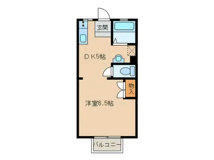 パナハイツ天野(1DK/1階)の間取り写真