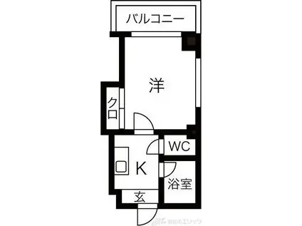 マンション セレーネ(1K/2階)の間取り写真