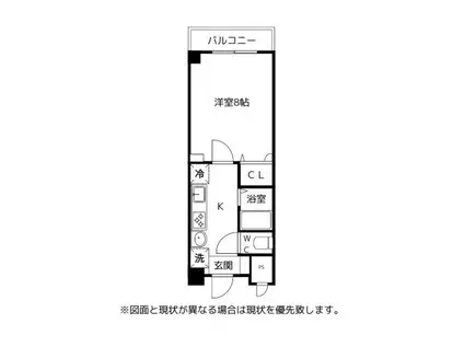 グランドパレス1F(1K/1階)の間取り写真
