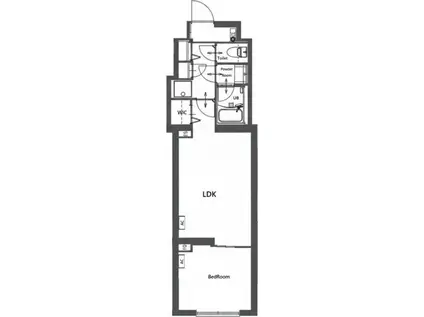 CREATIF東日暮里(1LDK/1階)の間取り写真