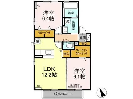 ドリーム・キャンパスIII(2LDK/2階)の間取り写真