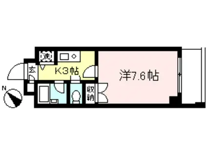 パラッツオ(1K/2階)の間取り写真