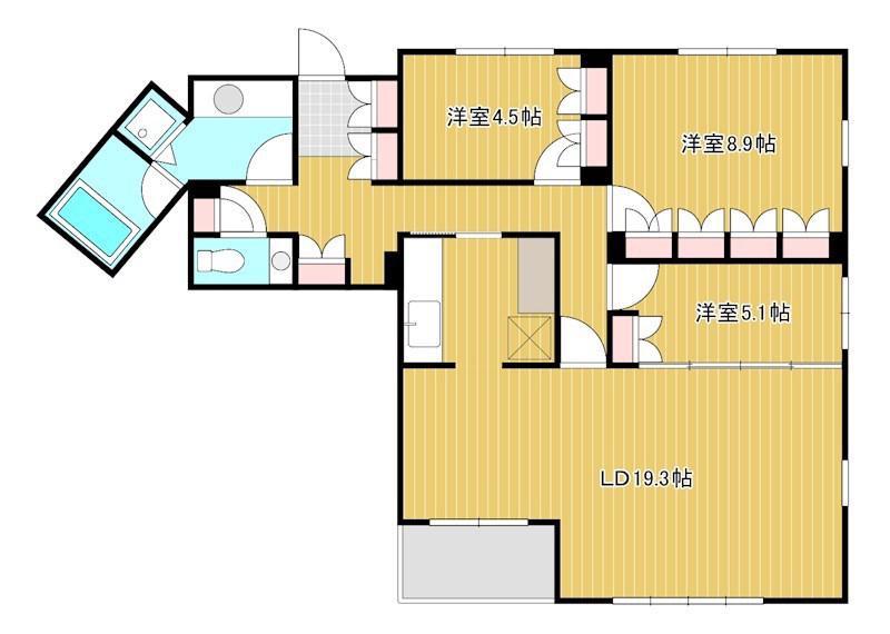 アートフォルム田町(3LDK/10階)の間取り写真