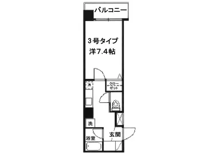 フローラ博多(1K/3階)の間取り写真