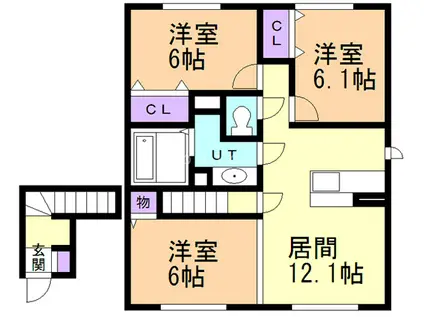 アルページュ(3LDK/2階)の間取り写真