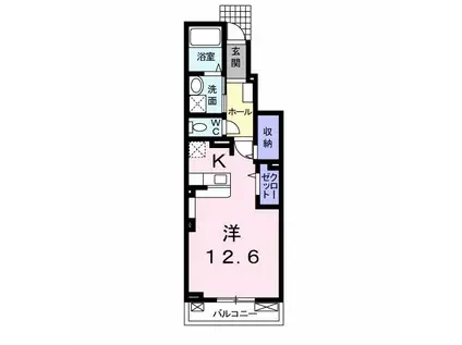 グレイス(1K/1階)の間取り写真