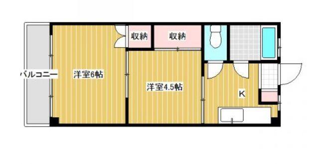 清和マンション(2K/2階)の間取り写真