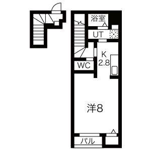 モカハウス(ワンルーム/2階)の間取り写真