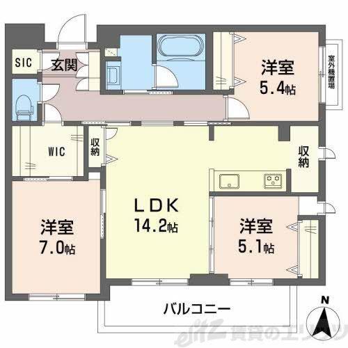 グランプルミエール(3LDK/2階)の間取り写真