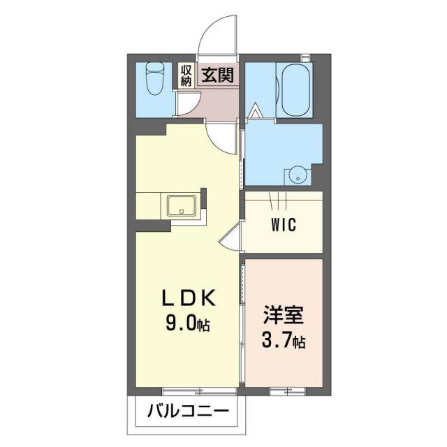 ヴァン・フローラ(1LDK/1階)の間取り写真