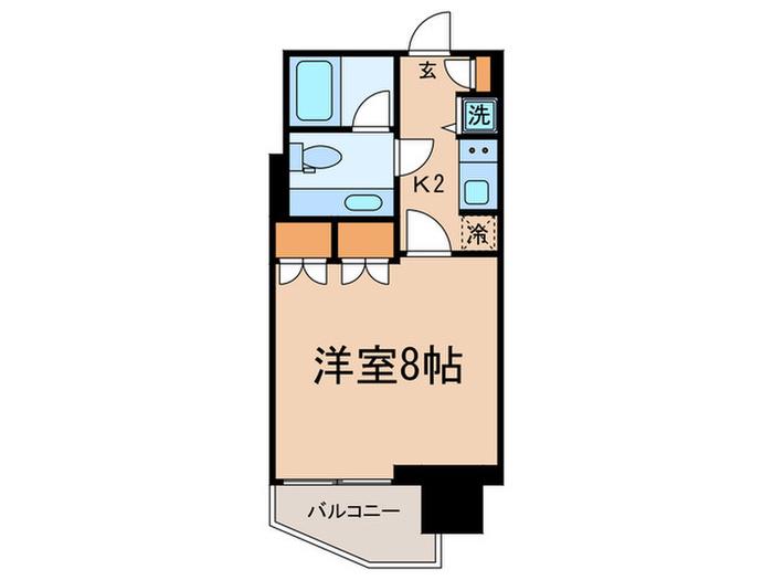 レジディア文京小石川II(1K/2階)の間取り写真