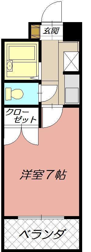 日神パレステージ九工大702(1K/7階)の間取り写真