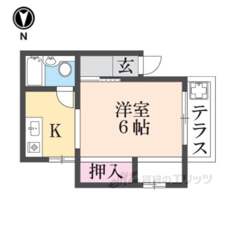 青葉マンション(1K/1階)の間取り写真