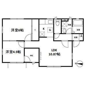 グランシャリオ弐番館(2LDK/1階)の間取り写真