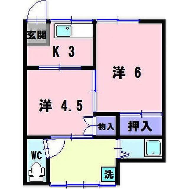 あさか荘(2K/1階)の間取り写真