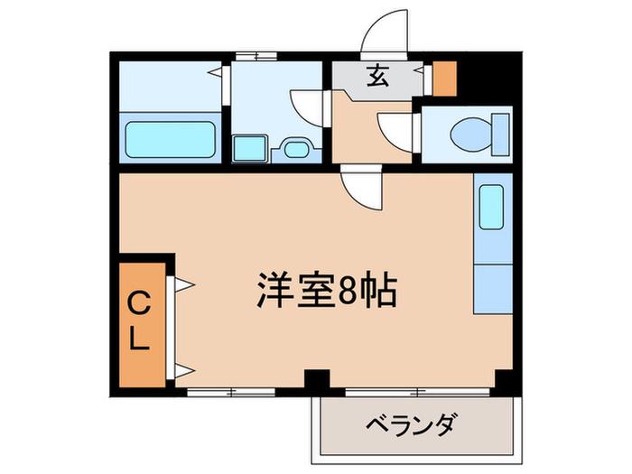 イーズマンションI(ワンルーム/2階)の間取り写真