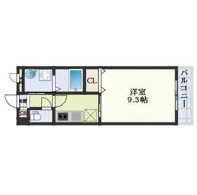 アンプルールフェールGLANDMOB(1K/3階)の間取り写真