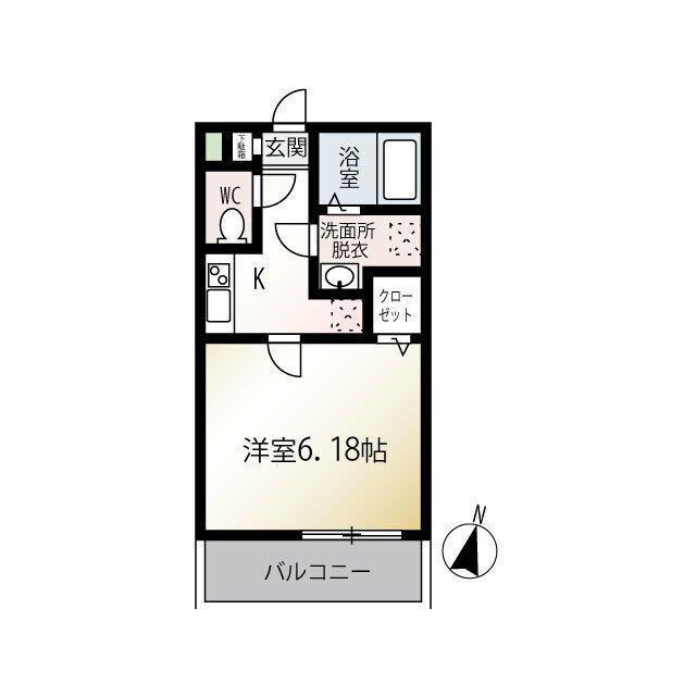 MQUARTO西所沢(1K/1階)の間取り写真