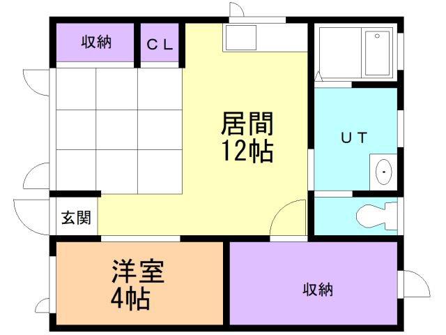 八丁平2丁目7-29AP(1LDK/1階)の間取り写真