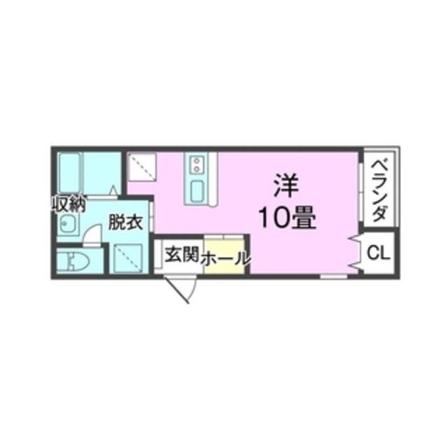 MARSプリン(ワンルーム/2階)の間取り写真