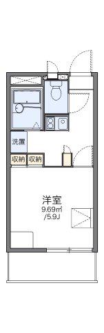 レオパレスWISTERIA(1K/1階)の間取り写真