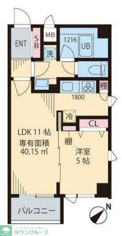 コートルミエール(1LDK/4階)の間取り写真