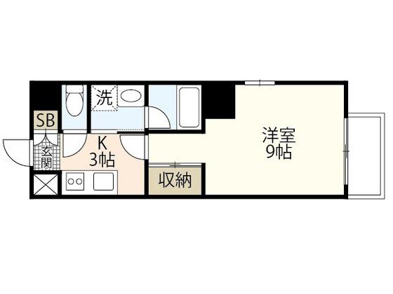 MC RESIDENCE(1K/4階)の間取り写真