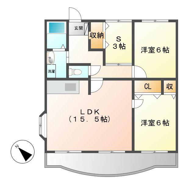 リヴェール成瀬台II(2SLDK/1階)の間取り写真