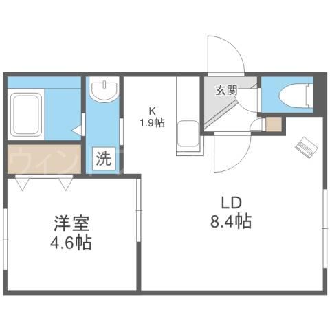 アステール(1LDK/3階)の間取り写真