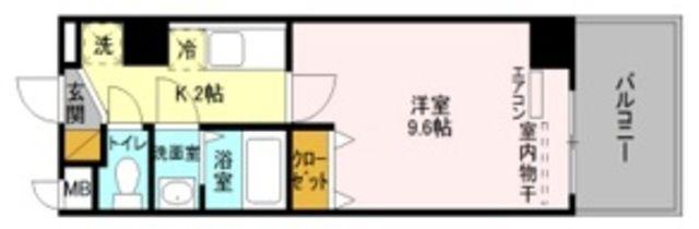 SAKURA BUILDING(1K/6階)の間取り写真