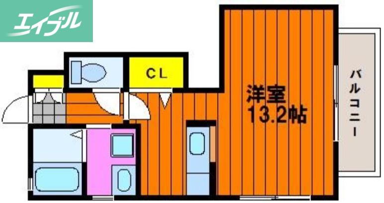 エスポワール(ワンルーム/1階)の間取り写真