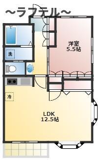 BCASA狭山ヶ丘IIRE-BORN(1LDK/3階)の間取り写真