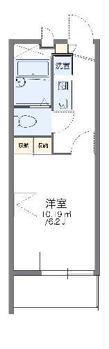 レオパレススプルース(1K/1階)の間取り写真
