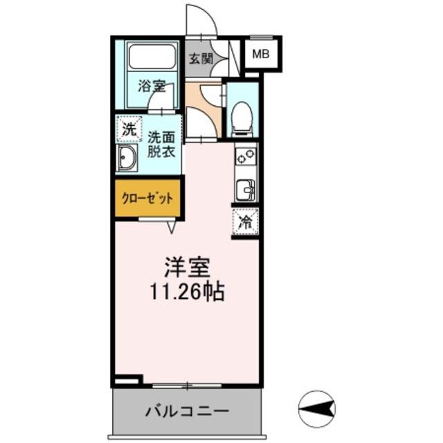 Tレジデンス(ワンルーム/6階)の間取り写真
