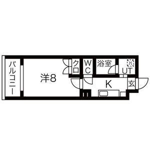 アールズヒルズ社台(1K/3階)の間取り写真