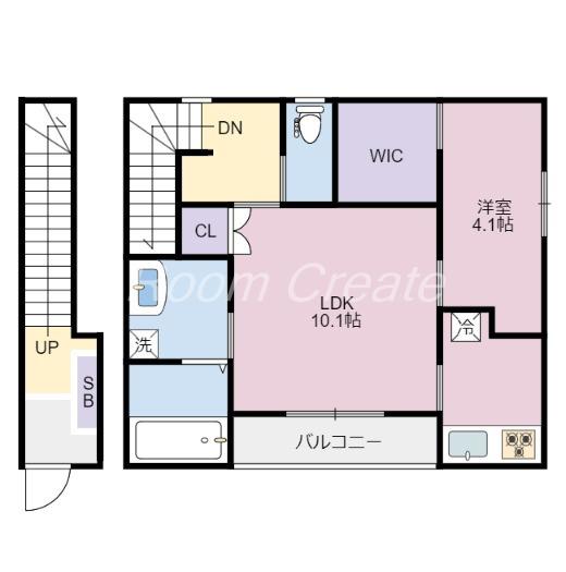 LEAO DE OURO(1LDK/2階)の間取り写真
