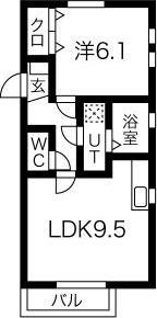 サプリティTH(1LDK/2階)の間取り写真