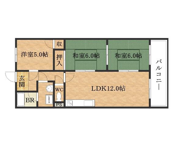 レトワールSII(3LDK/5階)の間取り写真