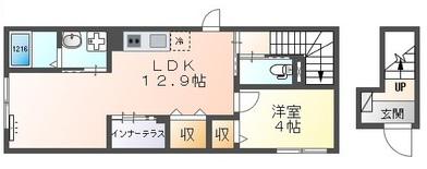 リアン好本(1LDK/2階)の間取り写真