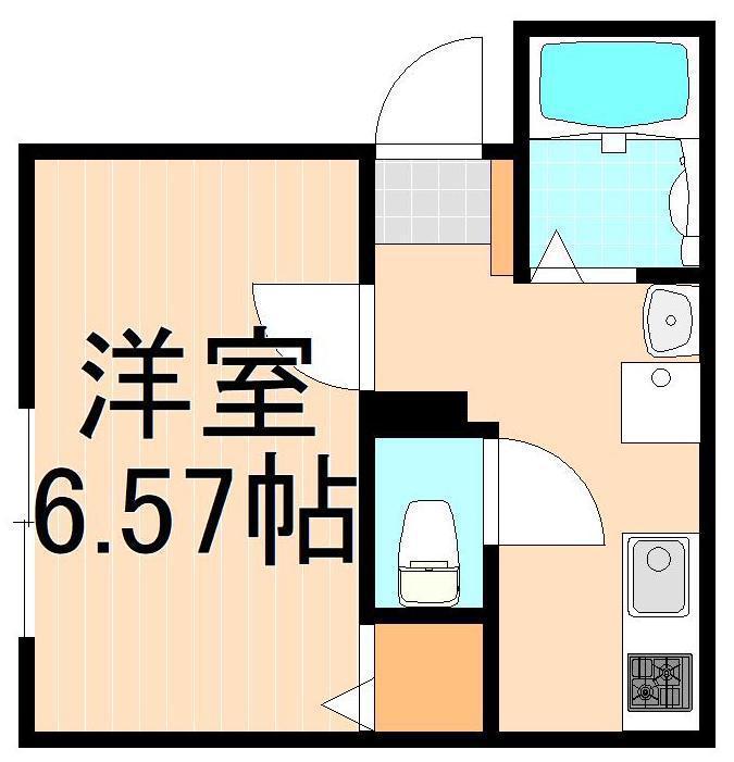 SR五反野テラス(1K/2階)の間取り写真