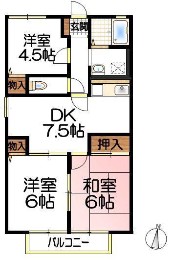 ピュアロード(3DK/2階)