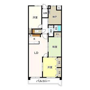 パラシオンJ・S(3SLDK/3階)の間取り写真