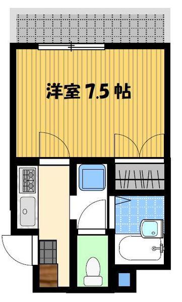 マンションハウスADDIII(1K/5階)の間取り写真