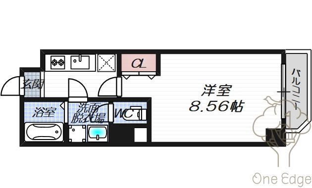 ES-GRANDE大阪同心(1K/8階)の間取り写真