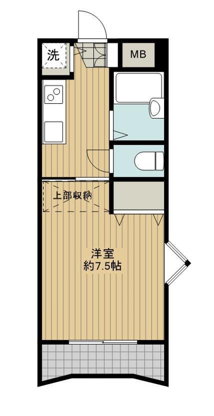 エミネンス高砂(1K/2階)の間取り写真